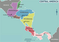 Central American map